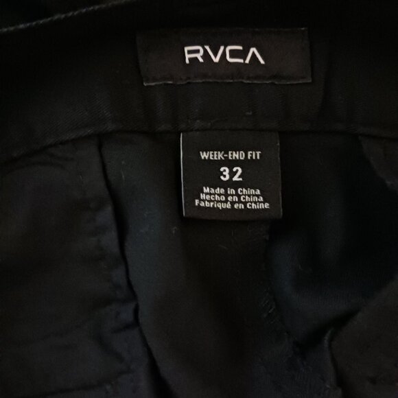 RVCA Black Flat Front Men's Shorts - Picture 5 of 6
